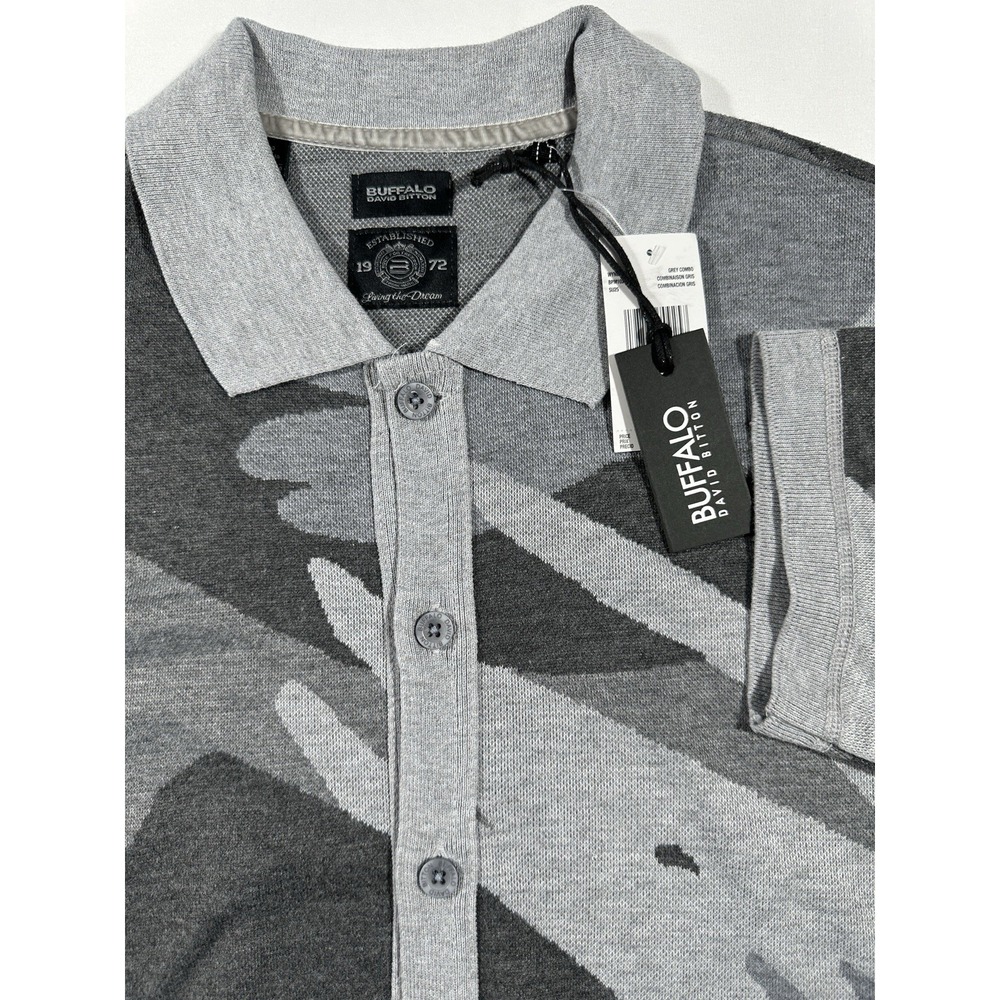 Buffalo David Bitton‎ Mens S Knit Shortsleeve Button Front Sweater Collared NEW!